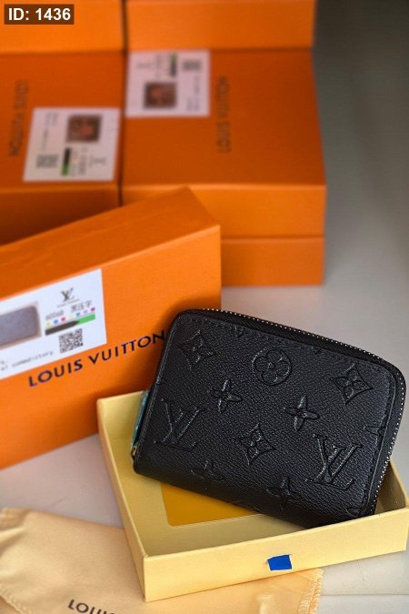 جزدان - LV Small zip around / شامل علبة